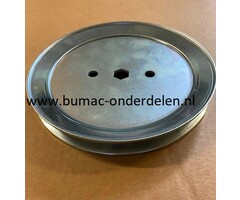 Riemschijf voor John Deere, Sabre, SABO Zitmaaier, Tuintrekker 107S, 108-14.5, 108-17HS, D100, D105, D110, L100, L105, L107, L108, L110, L111, L118, LA100, LA105, LA110, LA115, LA120, LA125, LA135, X105, X106, X110, X120, X125, X126 en X145 V snaar Poelie