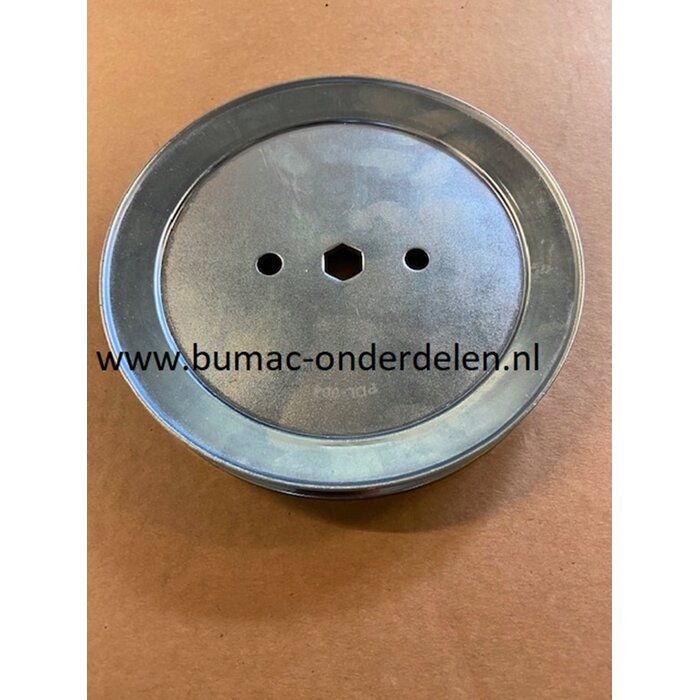 Riemschijf voor John Deere, Sabre, SABO Zitmaaier, Tuintrekker 107S, 108-14.5, 108-17HS, D100, D105, D110, L100, L105, L107, L108, L110, L111, L118, LA100, LA105, LA110, LA115, LA120, LA125, LA135, X105, X106, X110, X120, X125, X126 en X145 V snaar Poelie