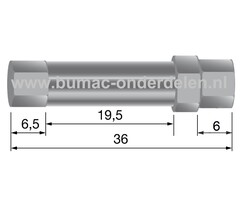 Regelschroef voor Binnenkabels T/m 2,5 mm, Afstelschroef voor Het Zelf Samenstellen van Bedieningskabels als Stuurkabel - Koppelingskabel - Gaskabel - Remkabel op Zitmaaier - Frontmaaier - Shovel - Minikraan - Quad - Scooter - Grasmaaier, Spanbout Lengte