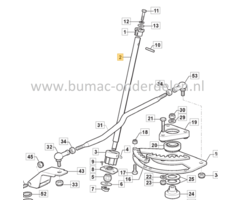 Stuuras voor Castelgarden, Stiga, Mountfield, Alpina Zitmaaiers, Tuintrekkers 2040H Twin, 22/102H, 2240H, AT8102HCB, AT8122HCB, BT102HCB, Carrera B, CM7322H, CM7226H, Estate 7102HWS, Estate Grand Royal, Formula GT, Interlagos B, PA200BT102H, PTX160HD, PTX
