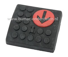 Pedaalrubber voor Castelgarden, Stiga, Mountfield, Alpina Zitmaaiers, Tuintrekkers 2040H Twin, 22/102H, 2240H, AT8102HCB, AT8122HCB, BT102HCB, Carrera B, CM7322H, CM7226H, Estate 7102HWS, Estate Grand Royal, Formula GT, Interlagos B, PA200BT102H, PTX160HD