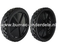Kunstof Wiel Ø 300 voor CASTELGARDEN - STIGA - ALPINA - MOUNTFIELD Achterwiel voor Grasmaaier - Loopmaaier - Cirkelmaaier 4810PD, 4820PD, 4830PD, 5310PD, 5320PD, 5330PD, CA534, Collector48, Collector53, Combi48, Combi53, TDL480, TDL484, TDL534, Turbo48, T