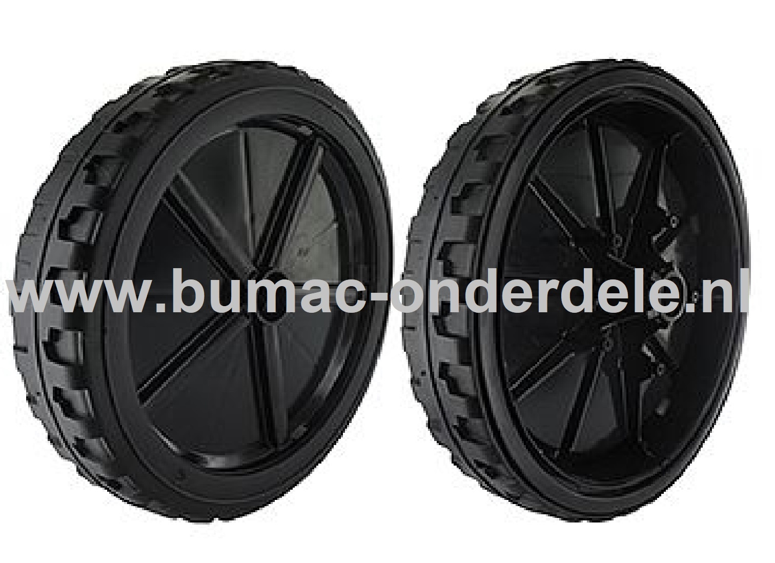 Kunstof Wiel Ø 300 voor CASTELGARDEN - STIGA - ALPINA - MOUNTFIELD Achterwiel voor Grasmaaier - Loopmaaier - Cirkelmaaier 4810PD, 4820PD, 4830PD, 5310PD, 5320PD, 5330PD, CA534, Collector48, Collector53, Combi48, Combi53, TDL480, TDL484, TDL534, Turbo48, T