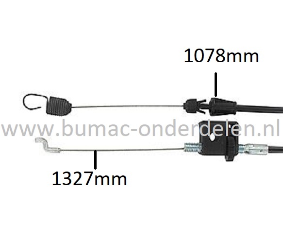 Koppelingskabel voor AYP, HUSQVARNA, JONSEREND, PATNER, MC CULLOCH, FLYMO, GARDENA, WIZARD, LAZER, CRAFTSMAN, YARDPRO M55H53RD, M65B5SD op 21 inch Grasmaaiers, Loopmaaiers, Benzinemaaiers met Achterwielaandrijving, Aandrijfkabel