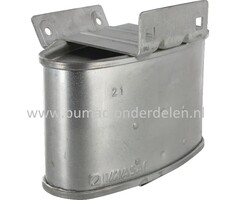 Uitlaat voor Castelgarden, Stiga, Mountfield, Alpina Zitmaaiers, Tuintrekkers 2040H Twin, 22/102H, 2240H, AT8102HCB, AT8122HCB, BT102HCB, Carrera B, CM7322H, CM7226H, Estate 7102HWS, Estate Grand Royal, Formula GT, Interlagos B, PA200BT102H, PTX160H