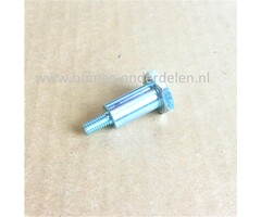 Steunbout M6 Lengte 38,5 mm voor Grasbuis op Castelgarden, Stiga, Mountfield, Alpina Grasmaaiers, Zitmaaiers 1436H, 1436M, 1636H, 1636M, CH920ID, CT13 5/92, EB12/92, EF90C/13,5H, Estate President, Estate Senator, ET13/92, GB11 5/92, MT545, MT585, OM92C/13