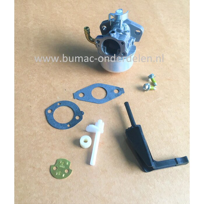 Carburateur voor Briggs & Stratton Motoren op Generator, Trilplaat, Houtversnipperaar, Aggregaat, Waterpomp, Tuinfrees, B&S Vergasser 120212, 120302, 120312, 120317, 120332, 121002, 121003, 121012, 121312, 121332, 121A02, 121A12, 121A32, 122002, 122012, 1
