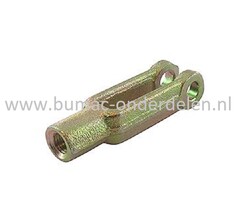 Eindgaffel universeel voor 1/4 - 28 inch vrouwelijk, voor pin 1/4" op Zitmaaiers, Frontmaaiers, Trekkers, Tuintrekkers