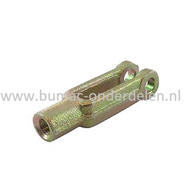 Eindgaffel universeel voor 1/4 - 28 inch vrouwelijk, voor pin 1/4" op Zitmaaiers, Frontmaaiers, Trekkers, Tuintrekkers