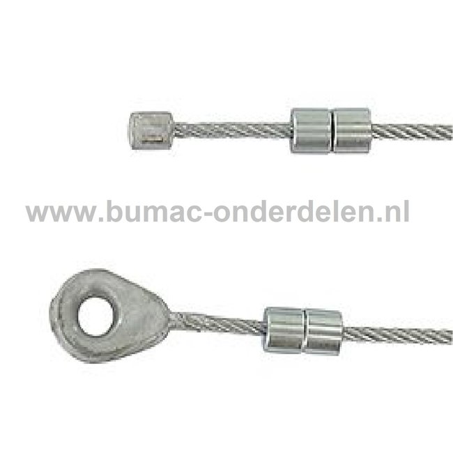 Koppelingskabel voor Snapper, Simplicity, Murray, Zitmaaiers, Grasmaaiers, Tuintrekkers 81107, 81167, 81177, 81227, 81408, 81418,81438, 81448, 81458, 81468, 81478, 81508, 81568, 81588, 81738, 81758, 81789, 81799 Rem Kabel, Flexibele kabel, Stalen kabel