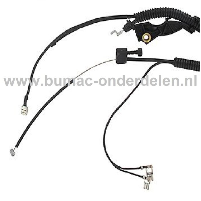 Gaskabel voor Husqvarna, Jonsered, Partner, Bosmaaiers, Trimmers, Motorzeisen, Gas Kabel, Flexibele Kabel 343, 343F, 343FR, 343FRM, 343R, 345FX, 345FXT, 345R, 345RX, BC2145, CC2145, FC2145S, onderdeel