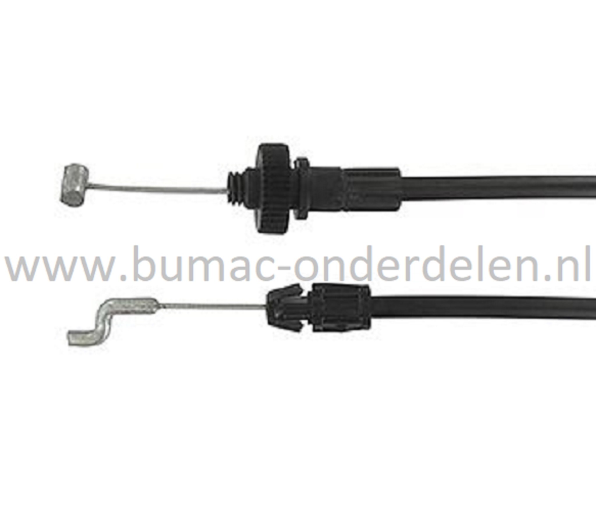 Gaskabel voor MTD, Wolf,  Yard-man, Cub Cadet, White op Zitmaaiers, Frontmaaiers, Trekkers, Tuintrekkers