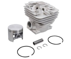 Cilinderset Ø 47 mm voor Stihl MS341,  MS361, Kettingzaag - Motorzaag, Cilinder met Zuiger en Zuigerveren Compleet, Cylinderkit met Zuiger, Zuigerveren, Pistonpen, Borgclips voor Stihl Kettingzagen, Motorzagen onderdeel MS 341, MS 361