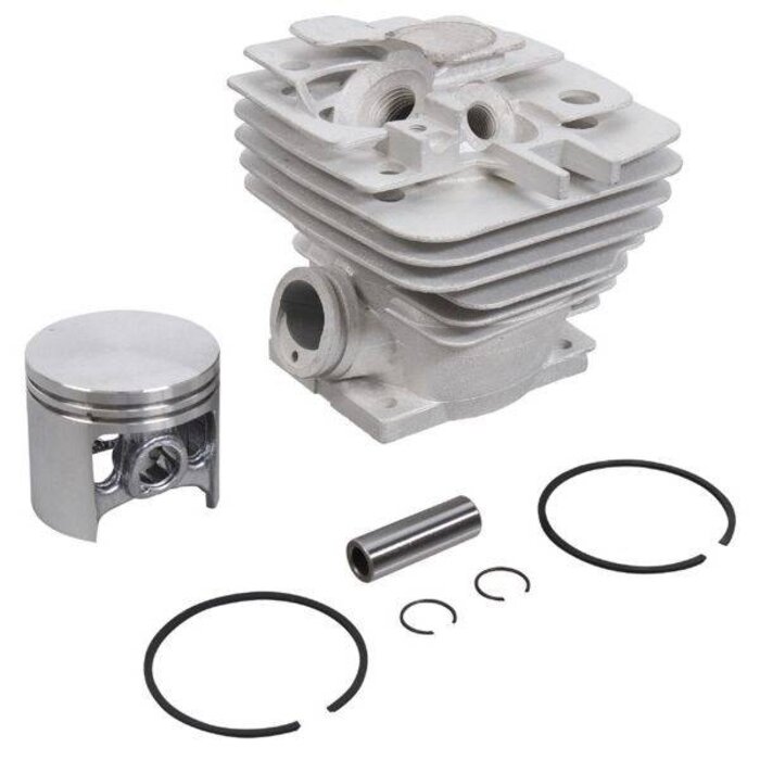Cilinderset Ø 47 mm voor Stihl MS341,  MS361, Kettingzaag - Motorzaag, Cilinder met Zuiger en Zuigerveren Compleet, Cylinderkit met Zuiger, Zuigerveren, Pistonpen, Borgclips voor Stihl Kettingzagen, Motorzagen onderdeel MS 341, MS 361