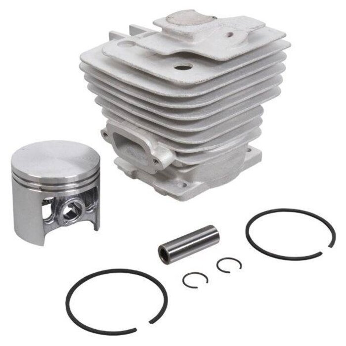 Cilinderset Ø 47 mm voor Stihl MS341,  MS361, Kettingzaag - Motorzaag, Cilinder met Zuiger en Zuigerveren Compleet, Cylinderkit met Zuiger, Zuigerveren, Pistonpen, Borgclips voor Stihl Kettingzagen, Motorzagen onderdeel MS 341, MS 361