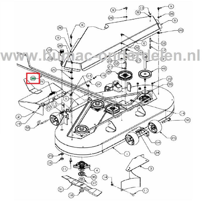 V-Snaar Maaidek 122 cm MTD, Cub Cadet, Gutbrod, Massey Ferguson Frontmaaiers, Zitmaaiers, Tuintrekkers Aandrijfriem Maaidek, V snaar voor Aandrijving van de Maaimessen, Aangedreven Messen, Snaren, Riemen, Multiriem, Riemaandrijving, Distributieriem FMZ48,