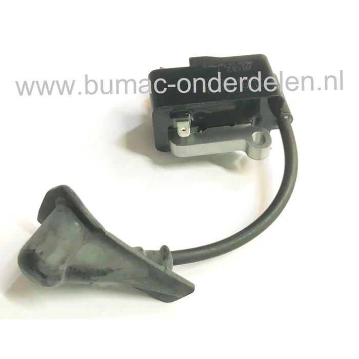 Stihl Bobine ontstekingsspoel compleet met geïntegreerde bougiekabel en bevestigingspunten 8,4 × 5,6 mm voor Stihl MS170 2-Mix, MS180 2-Mix, MS170C-Mix en MS180C-Mix kettingzagen, elektronische ontsteking, motoronderdeel, motorzaag onderdeel