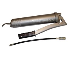 Vetspuit - Vetpomp voor 400 gr Vetpatroon of los Vet, Ideaal voor het Doorsmeren van de Nippels bij Zitmaaier - Frontmaaier - Trekker - Aanhanger - Kantensnijder - Minikraan, Bobcat