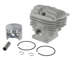 Complete Cilinder Set Stihl 046 en MS460, Kettingzaag - Motorzaag, STIHL Cilinderset Ø 52 mm Compleet met Zuiger en Zuigerveren