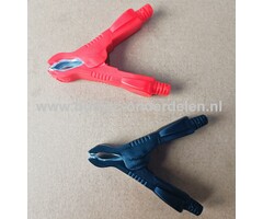 Set Acculaadklemmen Max 40A voor Acculader, Accu's, Testgereedschap, Grasmaaier, Zitmaaier, Tuintrekker, Auto De Startkabelklem heeft kunststof handgreep, Accu laadklemmen,  Accupoolklemmen, Accupooltang, Accutang, Krokodillen klemtang