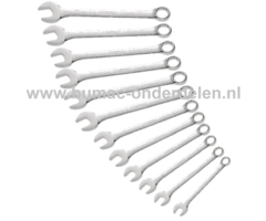 Ringsteeksleutel Set 12 stuks Metrisch Profieltype 12-Kant voor Grasmaaiers, Zitmaaiers, Tuintrekkers, Kooimaaiers, Veegmachines, Kettingzagen, Generator, Aanhangers, Auto's,  Brommers, Motoren Honda, Kawasaki, Stiga, Castelgarden, Husqvarna, MTD, Wolf, A