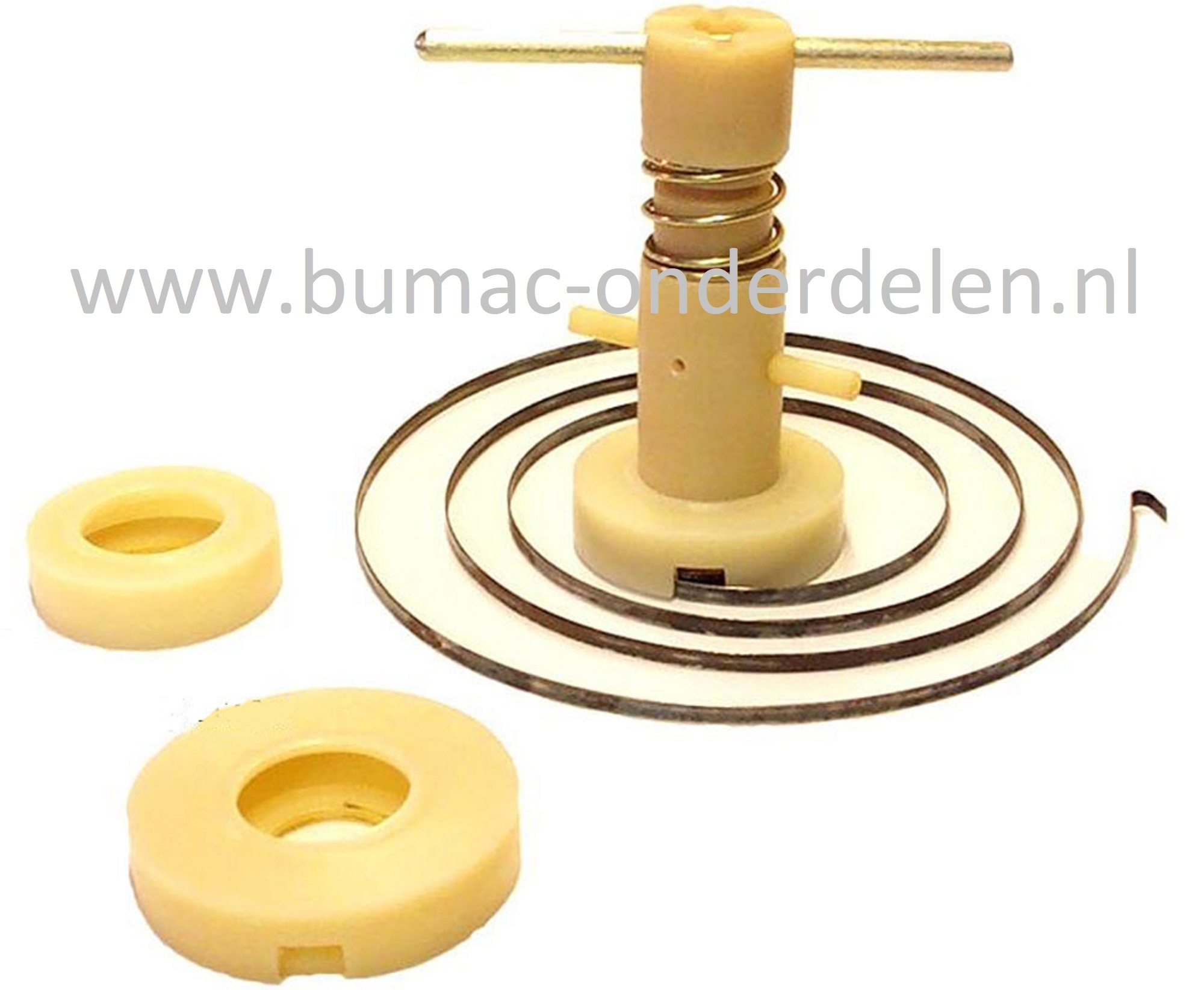 Starterveermontagehulpstuk voor het opdraaien en monteren van starterveren, Easy-wind opdraaihulpstuk