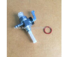 Stalen Benzinekraan M14x1,5 mm met benzinefilter voor Diverse merken Zitmaaiers, Tuintrekkers, Grasmaaiers, Aggregaten, Tuinfrezen, Minikranen, Waterpompen, Brandstofkraan