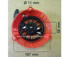 Handstarter voor Honda GCV en GC135 - GC160 & GC190 motor op Grasmaaier, Veegmachine, Tuinfrees, Trilplaat