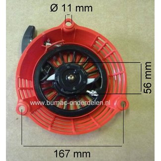 Handstarter voor Honda GCV en GC135 - GC160 & GC190 motor op Grasmaaier, Veegmachine, Tuinfrees, Trilplaat