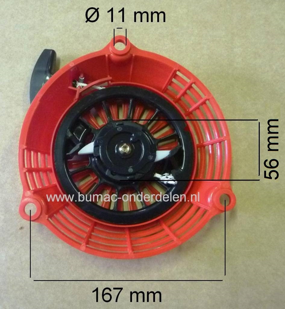 Handstarter voor Honda GC135 - GC160 & GC190 motoren op Grasmaaiers, Tuinfrees, Veegmachine, Trilplaat, Kart, Tuinfrees, Generator