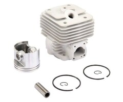 Cilinder en Zuiger Set Ø 49 mm voor STIHL 08 - BT360 - TS350AVE - TS350 - TS360, Kettingzaag - Motorzaag - Grondboor - Bandenzaag - Motorslijper - Doorslijpmachine, Cilinder met Zuiger en Zuigerveren Compleet, onderdelen