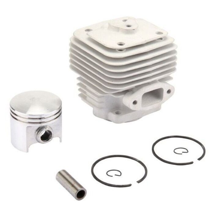 Cilinder en Zuiger Set Ø 49 mm voor STIHL 08 - BT360 - TS350AVE - TS350 - TS360, Kettingzaag - Motorzaag - Grondboor - Bandenzaag - Motorslijper - Doorslijpmachine, Cilinder met Zuiger en Zuigerveren Compleet, onderdelen