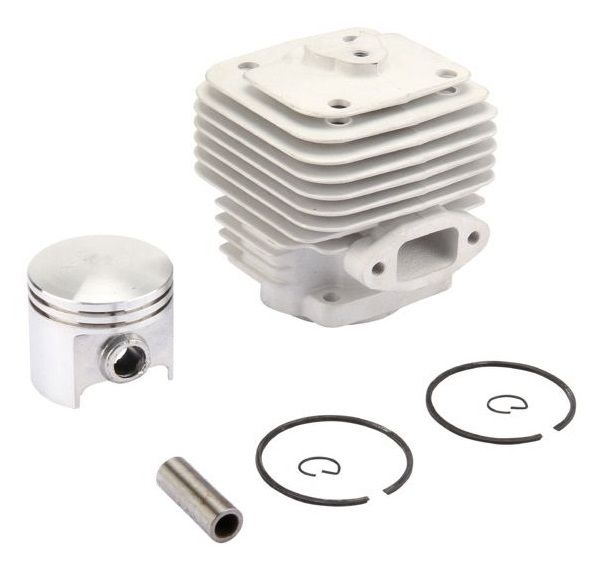 Cilinder en Zuiger Set Ø 49 mm voor STIHL 08 - BT360 - TS350AVE - TS350 - TS360, Kettingzaag - Motorzaag - Grondboor - Bandenzaag - Motorslijper - Doorslijpmachine, Cilinder met Zuiger en Zuigerveren Compleet, onderdelen