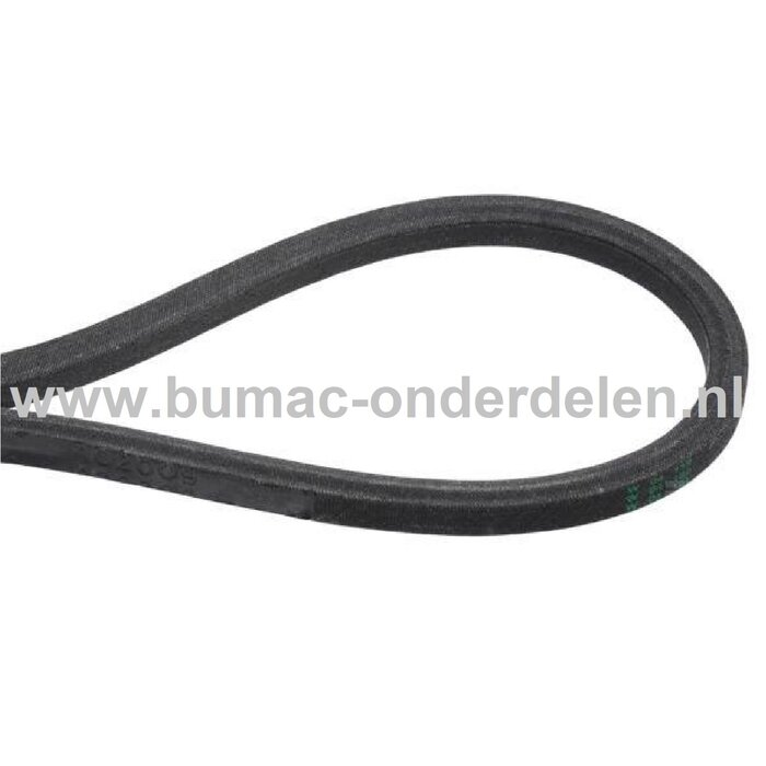 Zeskantsnaar AA123,5 voor aandrijving Maaimessen het Maaidek bij diverse Zitmaaiers, Tuintrekkers, Grasmaaiers, Frontmaaiers, Aandrijfriem, Zeskantsnaar, dubbele v snaar