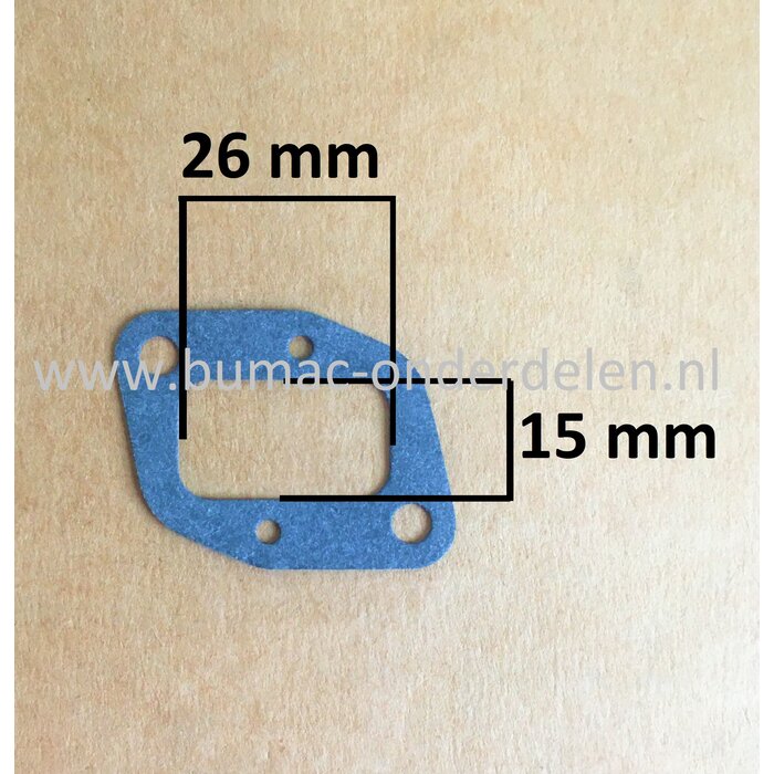 Inlaatpakking voor Bosmaaiers en Trimmers van Stiga, Alpina, Castelgarden, Mountfield,  BS45D, DB42, SB420D, TB420, TB420D, XBS45, Spruitstukpakking, Carburarteurpakking, Carburateurdichting