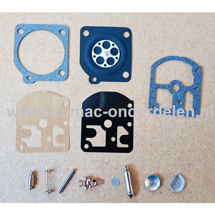Membraan Reparatie set voor Zama Carburateur op Makita Kettingzaag, Bosmaaier, Bladblazer, Strimmer en Heggenschaar.