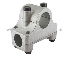 Stuurboombevestiging voor Bosmaaiers, Trimmers, Motorzeisen, Bermmaaiers Stuur Ø 19 mm, Buis Ø 24 mm Stuurklem, Stuur boom bevestiging, Stuurboomklem