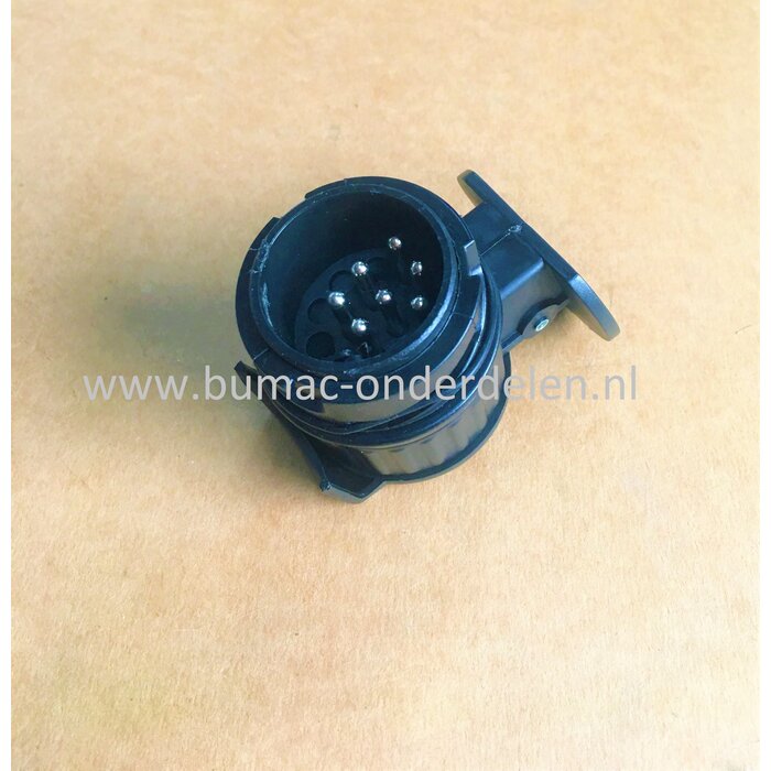 Verloopstekker 13/7 - polig Kunststof 12V-24V Mannelijke én Vrouwelijke aansluiting voor het verbinden van een 13 polig en 7 polig circuit  voor Aanhangers, Fietsendragers, Caravan achter Trekkers, Auto, Tussenstuk voor 13 en 7 pennen installaties, Adapte