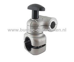 Stuurboombevestiging voor Bosmaaiers, Trimmers, Motorzeisen, Bermmaaiers Stuur Ø 19 mm, Buis Ø 28 mm Stuurklem, Stuur boom bevestiging, Stuurboomklem