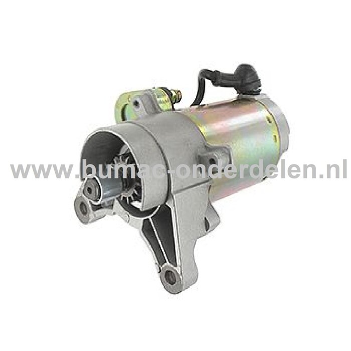 Startmotor 14 Tands voor Honda Motoren op Trilplaat, Generator, Kooimaaier, Tuinfrees, Houtversnipperaar, Waterpomp, Bouwlift, Bobcat, Minikraan, Aggregaat, Hoogwerker, Cart, Veegmachine, Hakselaar, Hogedrukreiniger, Verticuteermachine, Kantensnijder, Vli
