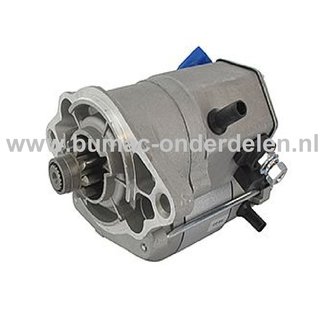 Startmotor 9 Tands voor Kubota Motoren op Trekkers, Minikraan, Kooimaaiers, Zitmaaiers, Tuintrekkers, Frontmaaiers, Grasmaaiers Elektrische Starter, Electrische Startmotor 9 Tands B2150D, B2150E, B2150HSD, B2150HSE, BX1800D, BX1830D, BX1850D, BX1860, BX22