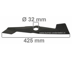 Mes 42,5 Cm SABO - JOHNDEERE Loopmaaiers 43-2A, 43-2 Vario, 43-4, R43, R43EL, 43-S4, 43-A4, MASK 43-OHV, John Deere, Sabo Grasmaaiermessen voor Cirkelmaaiers, Gazonmaaiers, JD Maaibladen, onderdeel