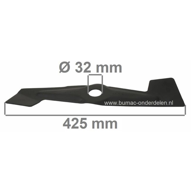 Mes 42,5 Cm SABO - JOHNDEERE Loopmaaiers 43-2A, 43-2 Vario, 43-4, R43, R43EL, 43-S4, 43-A4, MASK 43-OHV, John Deere, Sabo Grasmaaiermessen voor Cirkelmaaiers, Gazonmaaiers, JD Maaibladen, onderdeel