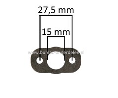 Inlaatpakking voor Stihl Bosmaaiers, Trimmers, Multitools, Heggenscharen FS130, FR130T, FS310, HT130, HT130Z, HT131, HT131Z, KM130, KM130R, Dichting tussen Cilinder en  Spruitstuk, FS 130, FR 130 T, FS 310, HT 130, HT 130 Z, HT 131, HT 131 Z, KM 130, KM 1