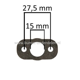 Inlaatpakking voor Stihl Bosmaaiers, Trimmers, Multitools, Heggenscharen FS130, FR130T, FS310, HT130, HT130Z, HT131, HT131Z, KM130, KM130R, Dichting tussen Cilinder en  Spruitstuk, FS 130, FR 130 T, FS 310, HT 130, HT 130 Z, HT 131, HT 131 Z, KM 130, KM 1