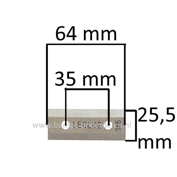 Hakselaarmes voor Lazer Hakselaar, Houtversnipperaar XLZHR2505, Mes, Versnippermes