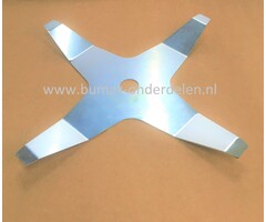 Maaimes 30,4 cm 4 puntig Gebogen Uiteinden voor John Deere, Sabo Robotmaaiers, Maairobots Mowit 500F, Tango E5, Mes, Robotmes, Mowit 500 F, Tango E 5