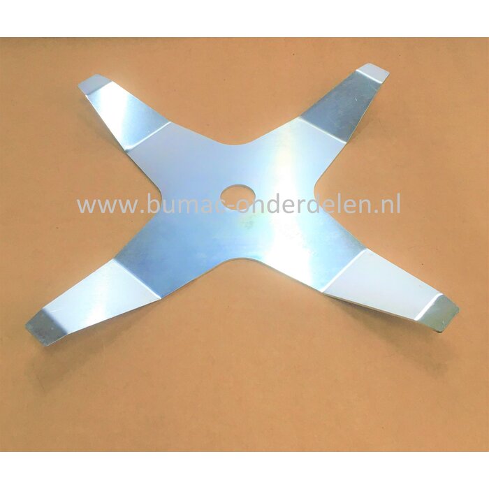 Maaimes 30,4 cm 4 puntig Gebogen Uiteinden voor John Deere, Sabo Robotmaaiers, Maairobots Mowit 500F, Tango E5, Mes, Robotmes, Mowit 500 F, Tango E 5