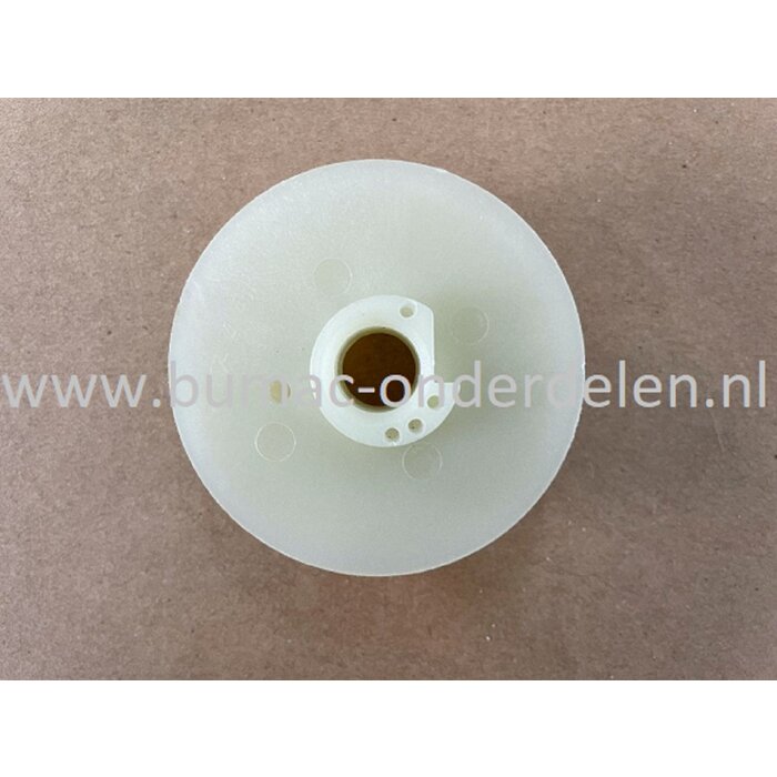 Startpoelie voor Jonsered, Husqvarna CS2041, CS2045, CS2050, GR41, GR44, GR50, RS41, RS44, 40, 45, 49, 240, 240F, 240R, 245R EPA, 245RX, 245RX EPA, 333, 335XPT Bosmaaiers, Trimmers , Motorzeis, Kettingzagen, Starterkoordpoelie, Poelie