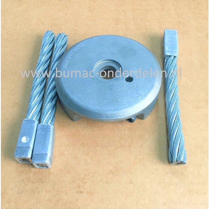 Onkruidborstel voor Bosmaaiers, Bermmaaiers, Stalen Borstels, Buiten Ø 130 mm voor Bosmaaiers van Stihl, Husqvarna, Dolmar, Jonsered, Makita, Hitachi, Alko, Echo, onderdeel